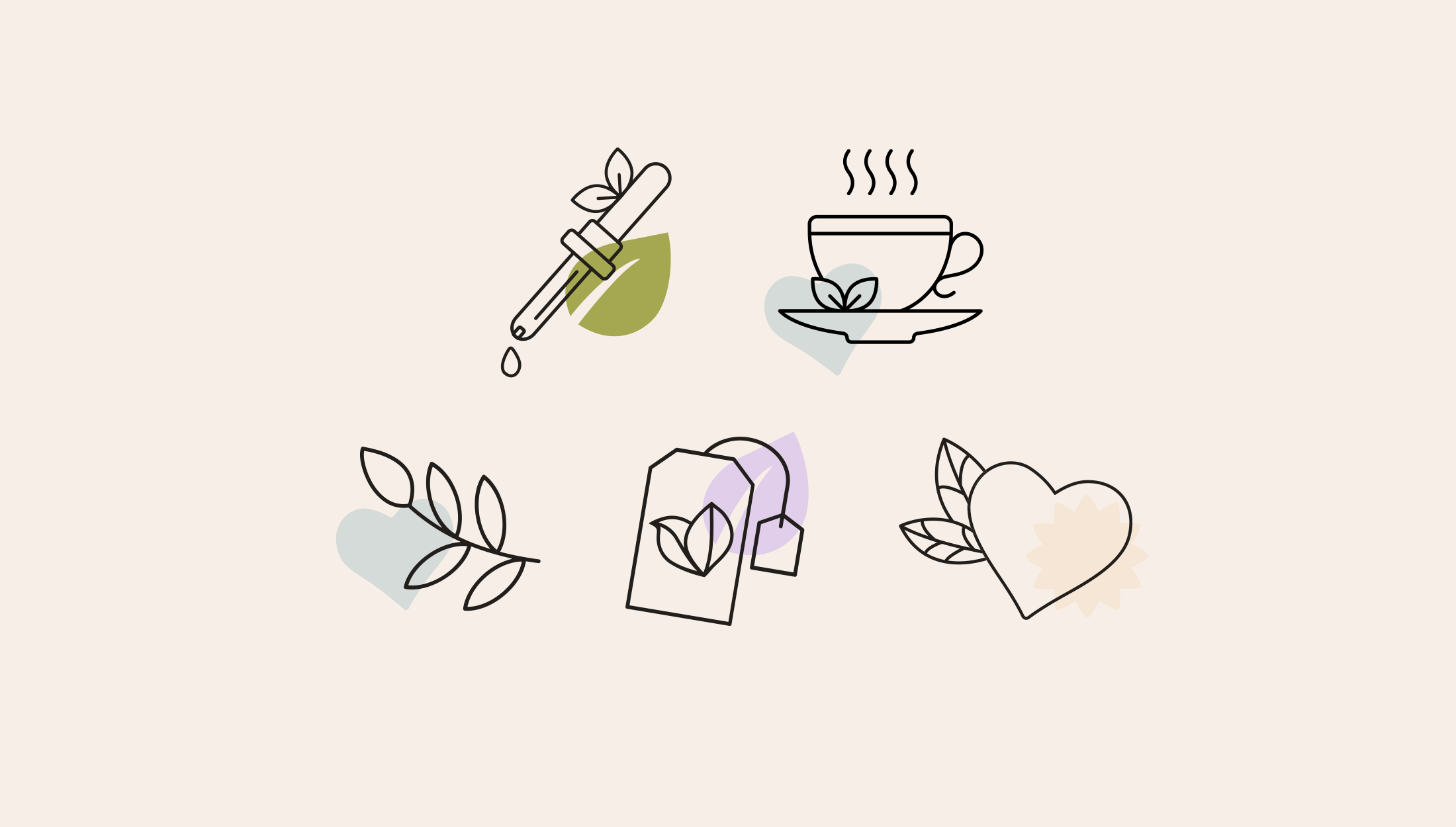 Icon design for Anahataly, nourishing herbal products to aid others on their natural journey to optimal health - designed by Wiltshire-based graphic designer, Kaye Huett