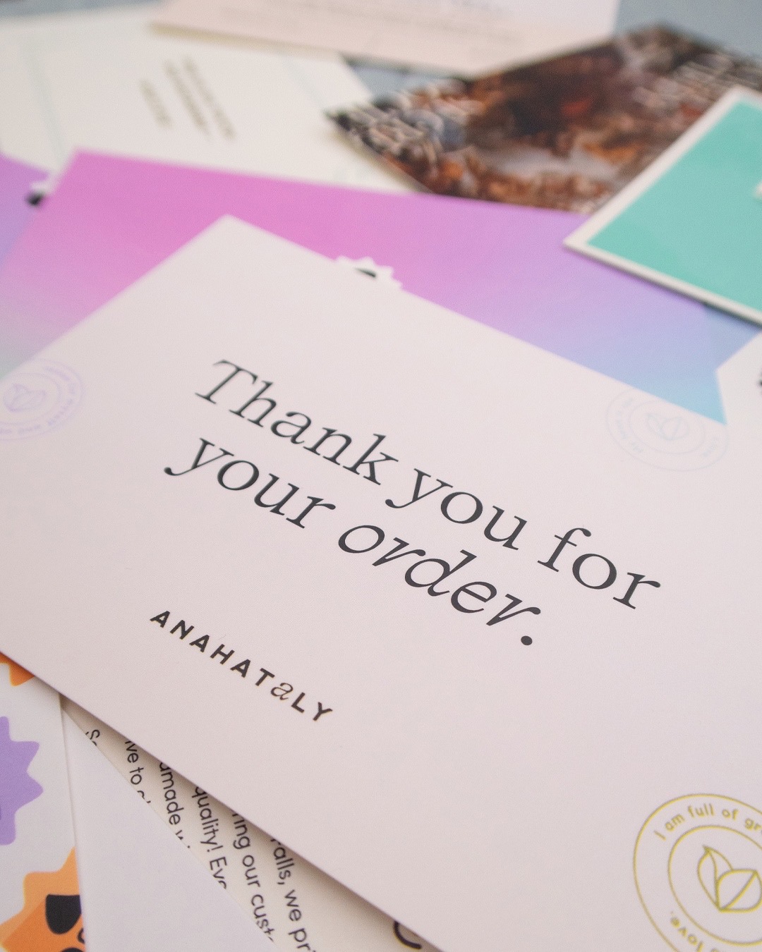Packaging card for Anahataly, nourishing herbal products to aid others on their natural journey to optimal health - designed by Wiltshire-based graphic designer, Kaye Huett