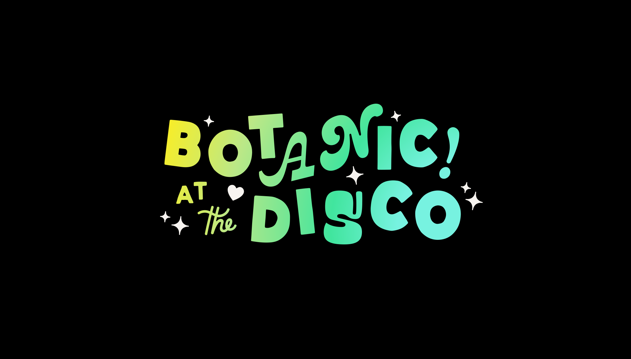 Logo design for Botanic! at the Disco is a funky plant shop based in Seattle - designed by Wiltshire-based graphic designer, Kaye Huett