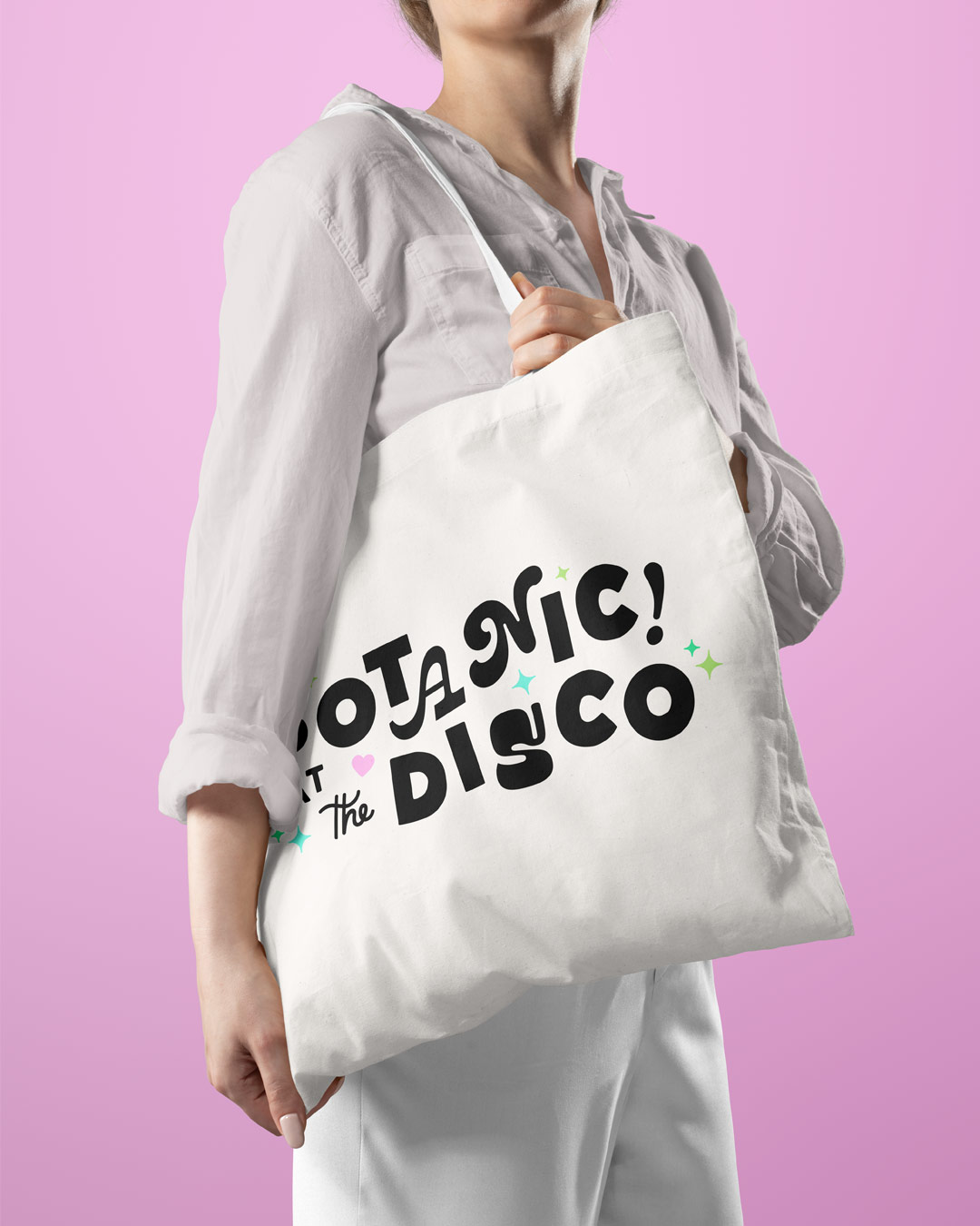 Tote bag for Botanic! at the Disco is a funky plant shop based in Seattle - designed by Wiltshire-based graphic designer, Kaye Huett