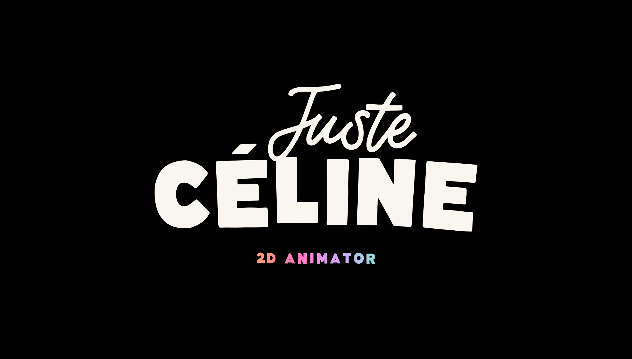 Logo design for Juste Céline, Twitch streamer and 2D animator - designed by Wiltshire-based graphic designer, Kaye Huett