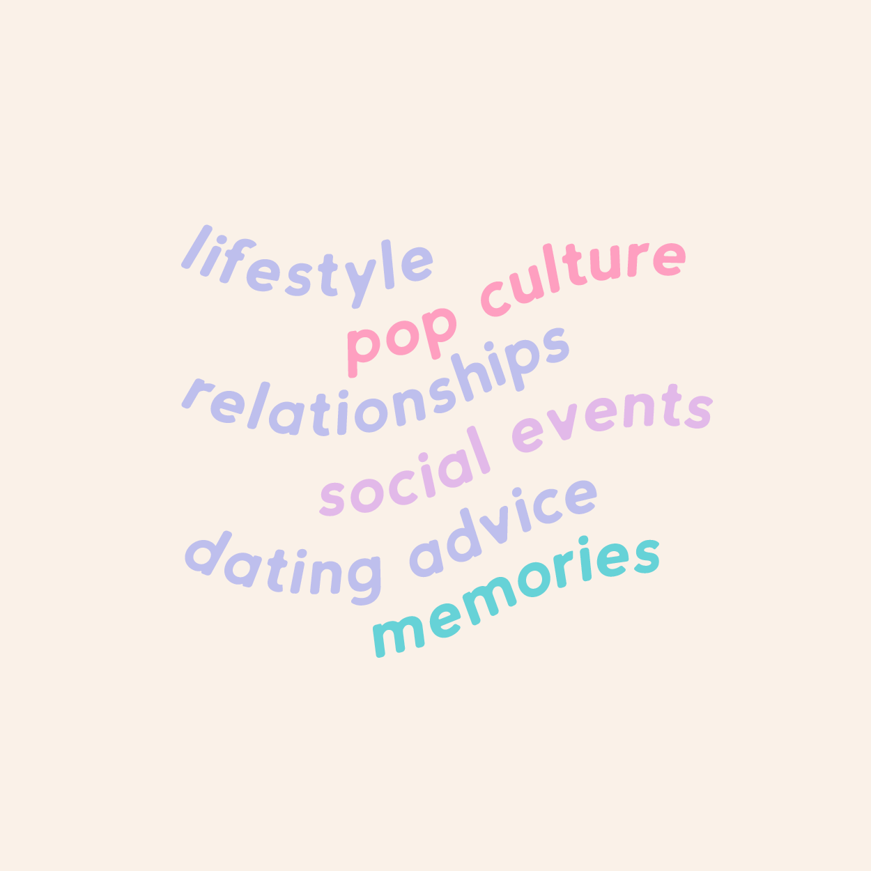 Subject titles for Party of Two, Podcast by gaming couple Megan and Zach, discussing their lives, popular culture and social events - designed by Wiltshire-based graphic designer, Kaye Huett