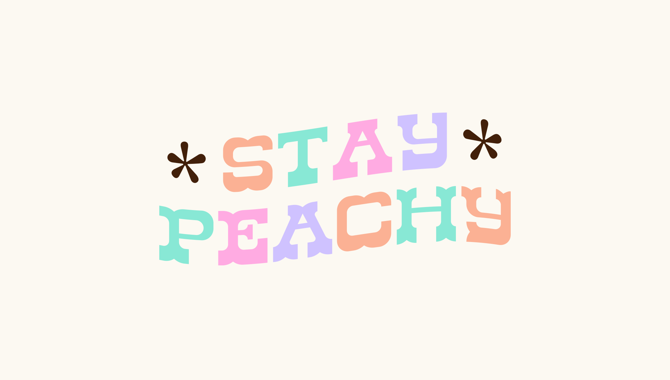 Logo design for Stay Peachy, an online store selling Megan Plays merchandise - designed by Wiltshire-based graphic designer, Kaye Huett